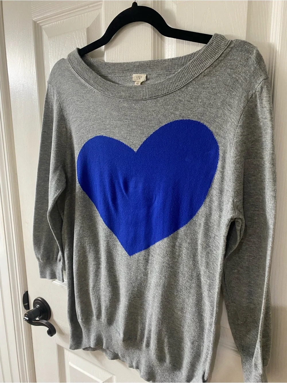 J Crew lightweight heart sweater
